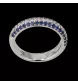 BAGUE OR GRIS DIAMANTS SAPHIRS