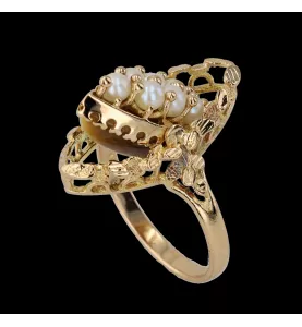 BAGUE OR JAUNE REVERSIBLE