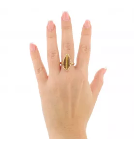 BAGUE OR JAUNE REVERSIBLE