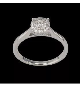 White gold and diamond ring