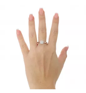 Anello in oro bianco e diamanti