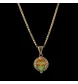 Collier or jaune Peridot citrine