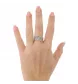 Anello con diamante in oro bianco