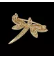 Yellow gold pendant / butterfly brooch