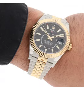 Rolex Sky dweller Gold and Steel