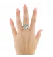 YELLOW GOLD RING 9 TOPAZES