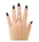 Bague or gris diamants