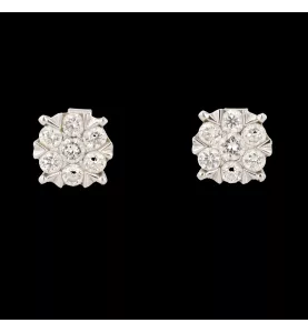 White gold earrings