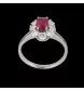 WHITE GOLD RUBY AND DIAMOND RING