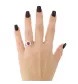 RING AUS GRAUEM GOLD RUBIN UND DIAMANTEN