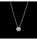 Collier pendentif or gris et diamants