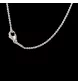 Collier pendentif or gris et diamants