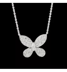 Graff Papillon Or gris Diamants