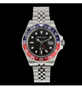 Mathey Tissot GMT Blau Rot