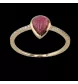 Bague or jaune tourmaline et diamants