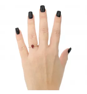 Bague or jaune tourmaline et diamants