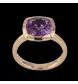 Pink gold ring Amethyst