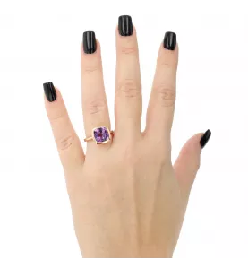 Ring Rotgold Amethyst