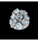 Bague Antonini or gris Topazes et Diamants