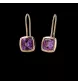 Boucles d'oreilles or rose Améthyste