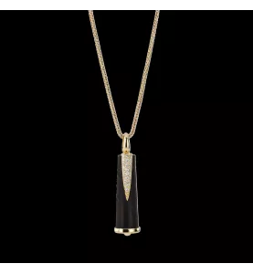 NECKLACE PENDANT EBONY AND DIAMONDS