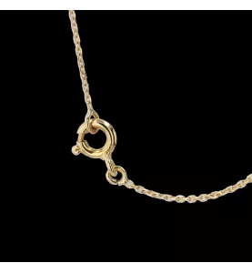 Solitaire yellow gold diamond necklace 0.05 carats