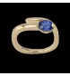 Bague or jaune saphir