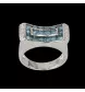 White gold ring Topaz and Diamonds