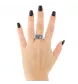 Bague or gris Topazes et Diamants