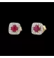 Parure or jaune 750 / 18 carats rubis et diamants