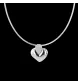 HEART NECKLACE PAVE DIAMONDS WHITE GOLD