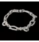 Bracelet nœuds or gris diamants.