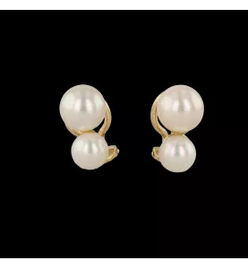 EARRINGS YELLOW GOLD PEARLS