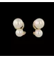 BOUCLES D'OREILLES OR JAUNE PERLES