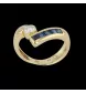 Ring aus Gelbgold mit Saphiren und Diamanten