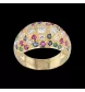 YELLOW GOLD RING DIAMONDS RUBIES SAPPHIRES EMERALDS