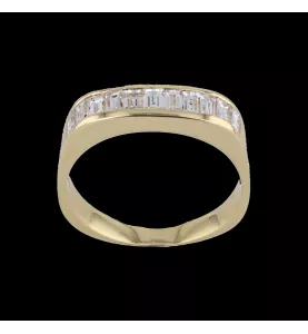 Bague or jaune diamants