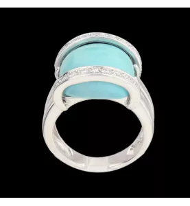 Ring Türkis und Diamanten