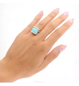 Ring Türkis und Diamanten