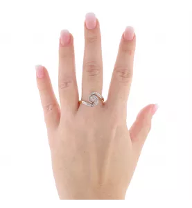 ANELLO CON DIAMANTE IN ORO GIALLO