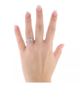Anello in oro bianco 750 e diamanti 2,10 carati