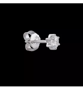 Clous d'oreilles or gris 0.22 carats