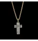 Collier pendentif croix or jaune