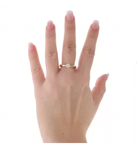 Yellow gold diamond ring 0.40 carats
