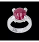 Bague en or gris Rubis diamants