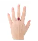 Bague en or gris Rubis diamants