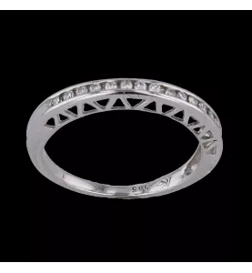 Bague or gris filigranée