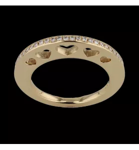 Bague or jaune filigranée