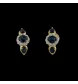 Boucles d'oreilles Or jaune Saphirs Diamants