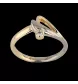 Ring 2 gold solitaire 0.08 carats